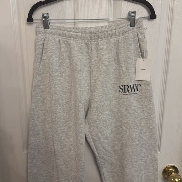 Sporty & Rich Upper East Side Sweatpant SRWC In Heather Gray Women's Size Small - Picture 5 of 8